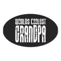 Cool Grandfathers Grandpas  Worlds Coolest Grandpa Oval Stickers