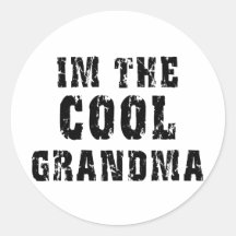 Cool Grandma T-Shirt Round Stickers