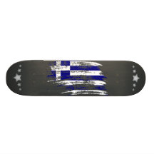 Cool Greek flag design Custom Skate Board