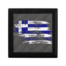 Cool Greek flag design Keepsake Boxes