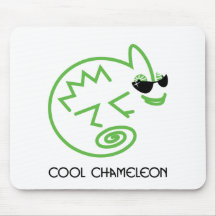Cool Green Chameleon Mouse Pad