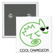 Cool Green Chameleon Pin
