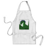 Cool Green Dragon Blue Hair Bad Ass aprons