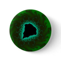 Cool Green Mandelbrot Pinback Buttons