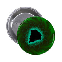 Cool Green Mandelbrot Pinback Buttons