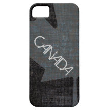 Cool grey on black canadian maple leaf case iPhone 5 case