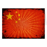 Cool Grunge Chinese Flag Cards