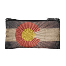 Cool Grunge Colorado Flag Makeup Bags