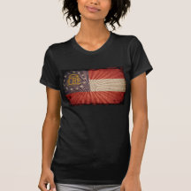 Cool Grunge Georgia Flag Tee Shirts