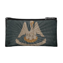Cool Grunge Louisiana Flag Cosmetics Bags