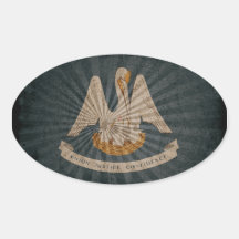 Cool Grunge Louisiana Flag Stickers