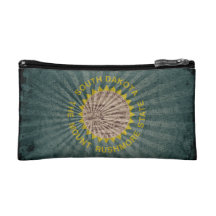 Cool Grunge South Dakota Flag Cosmetic Bag