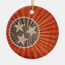 Cool Grunge Tennessee Flag Christmas Tree Ornaments