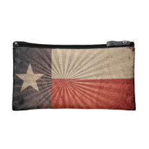Cool Grunge Texas Flag Makeup Bags