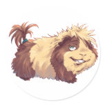 Cool Guinea Pig Round Sticker
