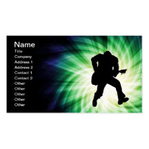 Cool Guitar Player Business Card Template