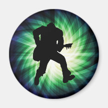 Cool Guitar Player Refrigerator Magnet