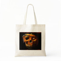 Cool Halloween Death Pumpkin Tote Bag