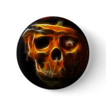 Cool Halloween Death Pumpkin Pinback Button