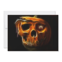 Cool Halloween Death Pumpkin Personalized Announcement