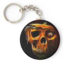Cool Halloween Death Pumpkin Keychain