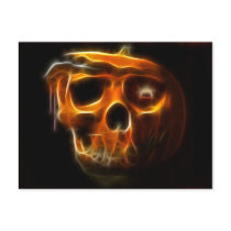 Cool Halloween Death Pumpkin Post Cards