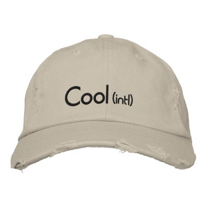 Cool Hat Embroidered Baseball Cap by coolintl