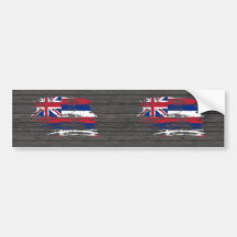 Cool Hawaiian flag design Bumper Stickers