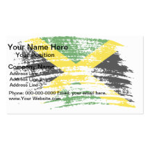 Cool Jamaican flag design Business Card Template