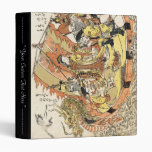 Cool japanese ukiyo-e mythical dragon ship crew binder