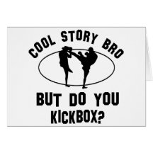 cool kickboxing designs greeting cards