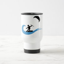 Cool kitesurfing mug with kitesurf icon