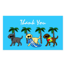 Cool Labradors Thank You Card Business Cards