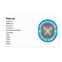 Cool Lacrosse Players Club Business Card Template