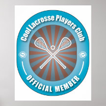 Cool Lacrosse Players Club Poster