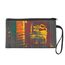 Cool Lankan flag design Wristlet Clutches