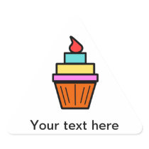 Cool layered cupcake with cherry stickers