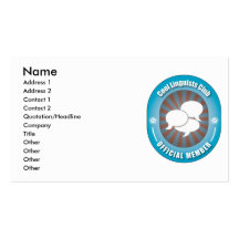 Cool Linguists Club Business Card Template