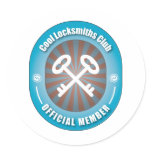 Cool Locksmiths Club Round Sticker