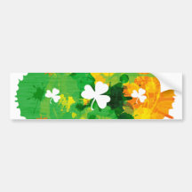 Cool Lucky Ink Clover Bumper Sticker