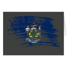 Cool Mainer flag design Cards