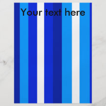 Cool marine blue white and light blue stripes custom flyer