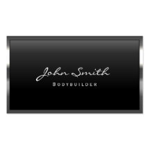 Cool Metal Border Bodybuilding Business Card