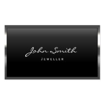 Cool Metal Border Jewellery Business Card