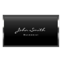 Cool Metal Border Mechanic Business Card