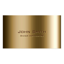 Cool Metal Bronze Diving Business Card