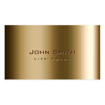 Cool Metal Bronze Life Coach Business Card