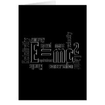 Cool Metallic Science Mass Equivalence Card