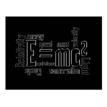 Cool Metallic Science Mass Equivalence Post Cards