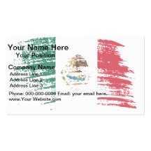 Cool Mexican flag design Business Card Template